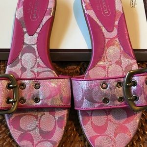 Coach pink sandals